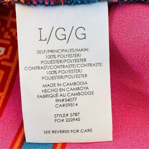 CAbi #5787 Nomad Shoulder Tie Top Multicolor Size Large - Picture 4 of 6